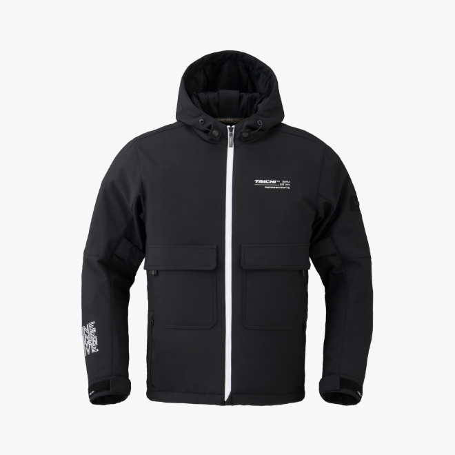 SOFTSHELL HOODIE BLACK / WHITE