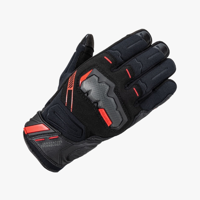 ARMED WINTER GLOVES  BLACK / RED