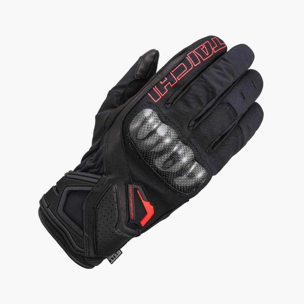 CARBON WINTER GLOVES  BLACK / RED