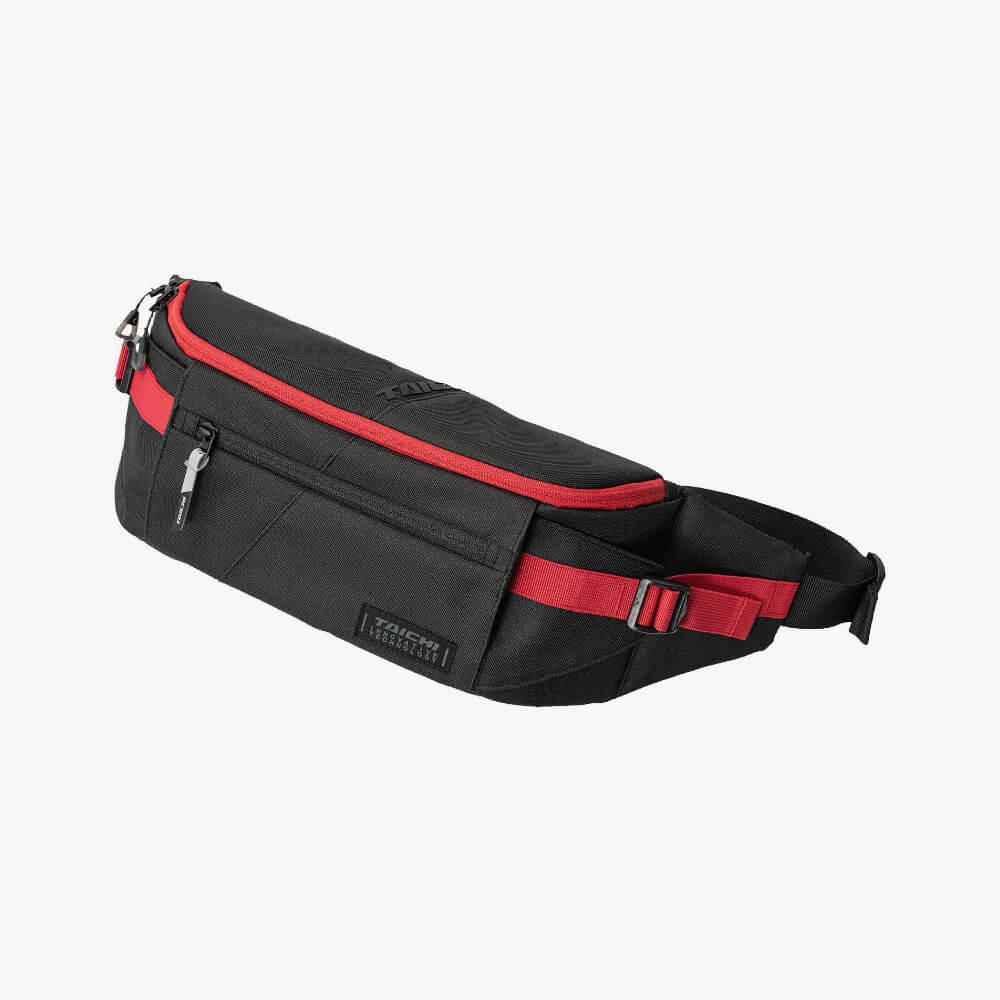 WAIST BAG  BLACK / RED